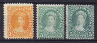 Canada Province New Brunswick 1860-63 SG 11,14,15  Queen Victoria MNG - Ongebruikt