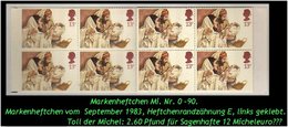Grossbritannien – September 1983, 2.60 Pfund. Markenheftchen Mi. Nr. 0-90, Links Geklebt. - Booklets