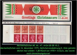 Grossbritannien – November 1979, 1.80 Pfund. Markenheftchen Mi. Nr. 47, Links Geklebt. - Booklets