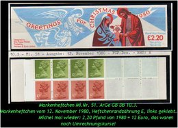Grossbritannien – November 1980, 2.20 Pfund. Markenheftchen Mi. Nr. 51, Links Geklebt. - Carnets