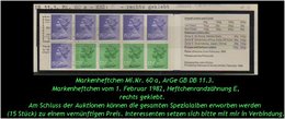 Grossbritannien – Februar 1982, 1.43 Pfund. Markenheftchen Mi. Nr. 60 A, Rechts Geklebt. - Carnets
