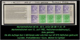 Grossbritannien – Juli 1982, 1.43 Pfund. Markenheftchen Mi. Nr. 60 F, Links Geklebt. - Carnets