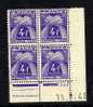 TAXE TYPE GERBES  FRANCE   4 F  VIOLET  -  Y & T N° 74  -  COINS DATES   15 8 45  -  SANS TRACE DE CHARNIERE - 1930-1939