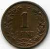 Pays-Bas Netherland 1 Cent 1892 KM 107 - 1 Cent