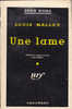 Série Noire 486 Gallimard Une Lame Louis Malley 1959 - Série Noire