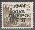 Sello Nacionalista HUEVAR, Viva Queipo 1937. Patriotico, Guerra Civil ** - Nationalistische Ausgaben