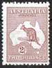 Australia 1923 Kangaroo 3rd Watermark (Narrow Crown) 2 Shillings Maroon MH  SG74 - Mint Stamps