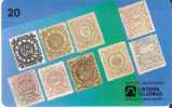 TARJETA DE BRASIL DE VARIOS SELLOS ANTIGUOS (SELLO-STAMP) - Stamps & Coins