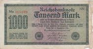 Reichbanknote : Tausend Mark - 10 Miljoen Mark