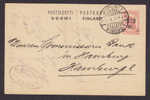 Finland Postal Stationery Ganzsache Entier 1.20 Mk On 40 P Wappenlöwe Deluxe WIBORG 1924 To Bank In Hamburg Germany - Enteros Postales