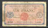 426- Lyon Billet De 1 Franc 1916 Série 462 - Chamber Of Commerce