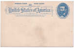 Postal Card One Cent - Ulysses S. Grant - 1890s - Unused - Presidentes