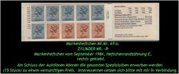 Grossbritannien – September 1984, 1.54 Pfund. Markenheftchen Mi. Nr. 69 A, Rechts Geklebt. Zylindernummer !! - Carnets