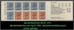 Grossbritannien – April 1984, 1.54 Pfund. Markenheftchen Mi. Nr. 69 C, Rechts Geklebt. - Carnets