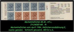 Grossbritannien – April 1984, 1.54 Pfund. Markenheftchen Mi. Nr. 69 C, Rechts Geklebt. Zylindernummer !! - Booklets