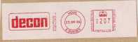 A6 Machine Stamp ATM Label Cut  DECON Laboratories 1996. - Maschinenstempel (EMA)
