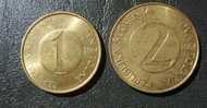 Slovenia, 1 TOLAR And 2 TOLARJA 2004 - Slovenië