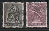 Vatican Used 1966, 2 Stamps Sculptures Of Learning & Agriculture - Gebruikt