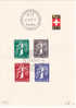 Timbres De L'exposition Nationale 1939 - Landesaustellung - Feuillet PTT - Oblitérés