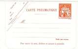 REF LTR7 - PNEUMATIQUES TYPE CHAPLAIN - CARTE LETTRE 8fr 40 NEUVE - Pneumatiques