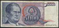 1985 Yugoslavia Jugoslavija 5000 Dinara, Dinars CIRCULATED Used Josip Broz Tito - Yugoslavia