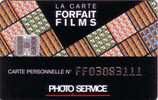 CARTE A PUCE PHOTO SERVICE FORFAIT FILMS  SUPERBE - Exhibition Cards