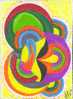 Oeuvre Originale Pastels Feutres Sur Papier Format 21  X 27cm N°93 "Bise Sonore" - Pastel