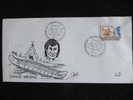 4418 Canoe Micmac Indien Amerindien Museum Vienne Autographe Dessinateur Saint Pierre Miquelon - Andere(Zee)