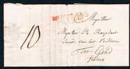 Belgique Precurseur 1829 Lettre Marque St Nicolas / FRANCO POUR GAND - Autres & Non Classés