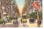 NICE AVENUE DE LA GARE ET SES TRANSPORTS TRAM,AUTOS,CALECHE,KIOSQUE A JOURNAUX REF 20991 - Life In The Old Town (Vieux Nice)