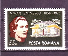 Romania 1975 MiNr. 3262 Rumänien People Mihai Eminescu (1850-1889) Poet 1v MNH** 0,60 € - Unused Stamps