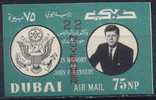 Dubai Yvert No. PA 62 ** MNH, 75 NP, Non Dentelé, John F. Kennedy Aufdruck 22 November In Rot - Dubai