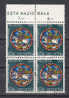 1968     BLOC DE 4     N° 138   OBLITERE    CATALOGUE  ZUMSTEIN - Used Stamps