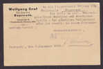 Bayern Uprated Postal Stationery Ganzsache Entier PRIVATE Print WOLFGANG GRAF Briefmarken BAYREUTH 1922 To Poessneck - Postwaardestukken