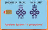 Indonesia - GPT 1000 Units Queens Award Trial Card Mint - Indonesia