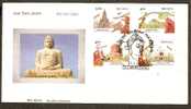 India 2002 Bauddha Mahotsav Buddhism Religion Temple Statue Hills FDC # B877-1 Inde Indien - Boeddhisme