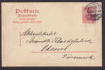 Germany Deutsches Reich Postal Stationery Ganzsache Entier Postkarte EMIL SCHMITZ & CO, AACHEN 1907 Dänemark (2 Scans) - Cartoline