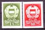 Hungray 1957 Coat Of Arms 2v MNH** - Buste