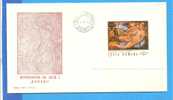Venus And Amor Painting Bronzino. Romania FDC 1X First Day Cover Blok - Nudes