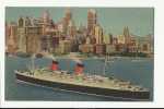 Queen Elizabeth, Cunards Liner, NY, Curtteich, Linen,  NY420 - Unclassified