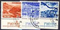 +Israel 1974. Landscapes. Michel 623-25x. Cancelled(o) - Used Stamps (with Tabs)