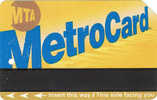 METRO CARD BIGLIETTO AUTOBUS E METRO NEW YORK CITY - Mondo