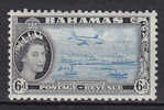 Bahamas 1954 Mi. 170     6 P Queen Elizabeth II. & Modern Transportation MNH** - 1963-1973 Interne Autonomie