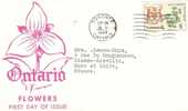 FDC 1° JOUR CANADA EMBLEMES ONTARIO TRILLIUM WHITE TRILLE BLANC TORONTO - 1971-1980