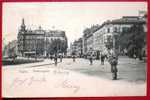 Halle,Riebeckplatz,Hotel Goldene Kugel,1903,Straßenbahn,Strassenszene,Pferdegespann,Leiterwagen, - Halle (Saale)