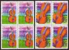 2002 TURKEY MUSIC - MUSICAL INSTRUMENTS BLOCK OF 4 MNH ** - Neufs