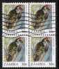 ZAMBIA  Scott #  378  VF USED Block Of 4 - Zambie (1965-...)