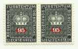 1968 - Liechtenstein Servizio 53 Coppia   ----- - Official