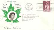 FDC 1° JOUR CANADA ROYAL VISIT VISITE DE LA REINE 05/10/1964 (DECHIRURE A GAUCHE) - 1961-1970