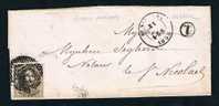 Belgique Lettre 1858 Lettre Affr N°10r P105 St NICOLAS + Boite T De KEMSEKE - Other & Unclassified